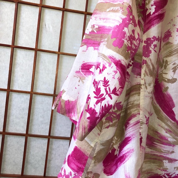 Print Long Sleeve Linen Shirt - Picture 5 of 9